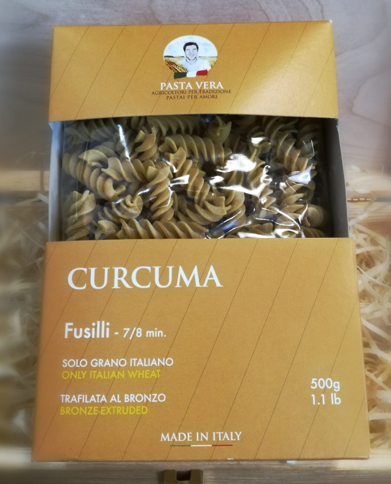 FUSILLI CURCUMA Pasta Vera/Nidemar 500G