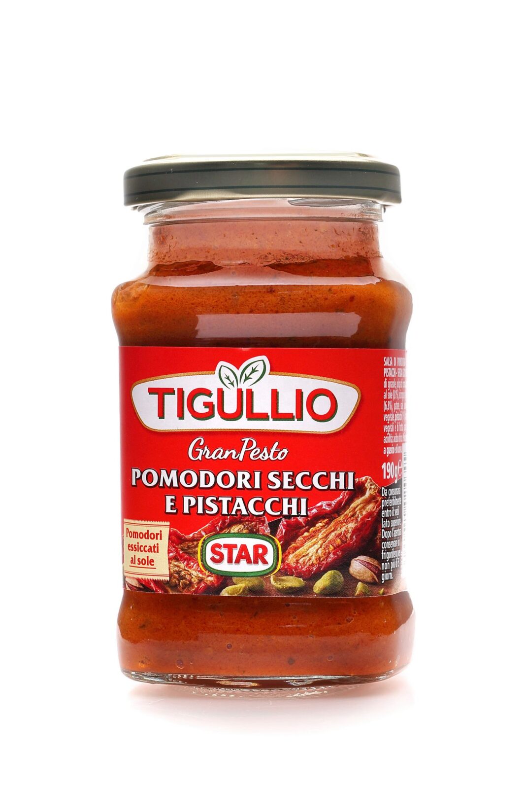 PESTO Z SUSZONYCH POMIDORÓW I PISTACJI TIGUILO 190g