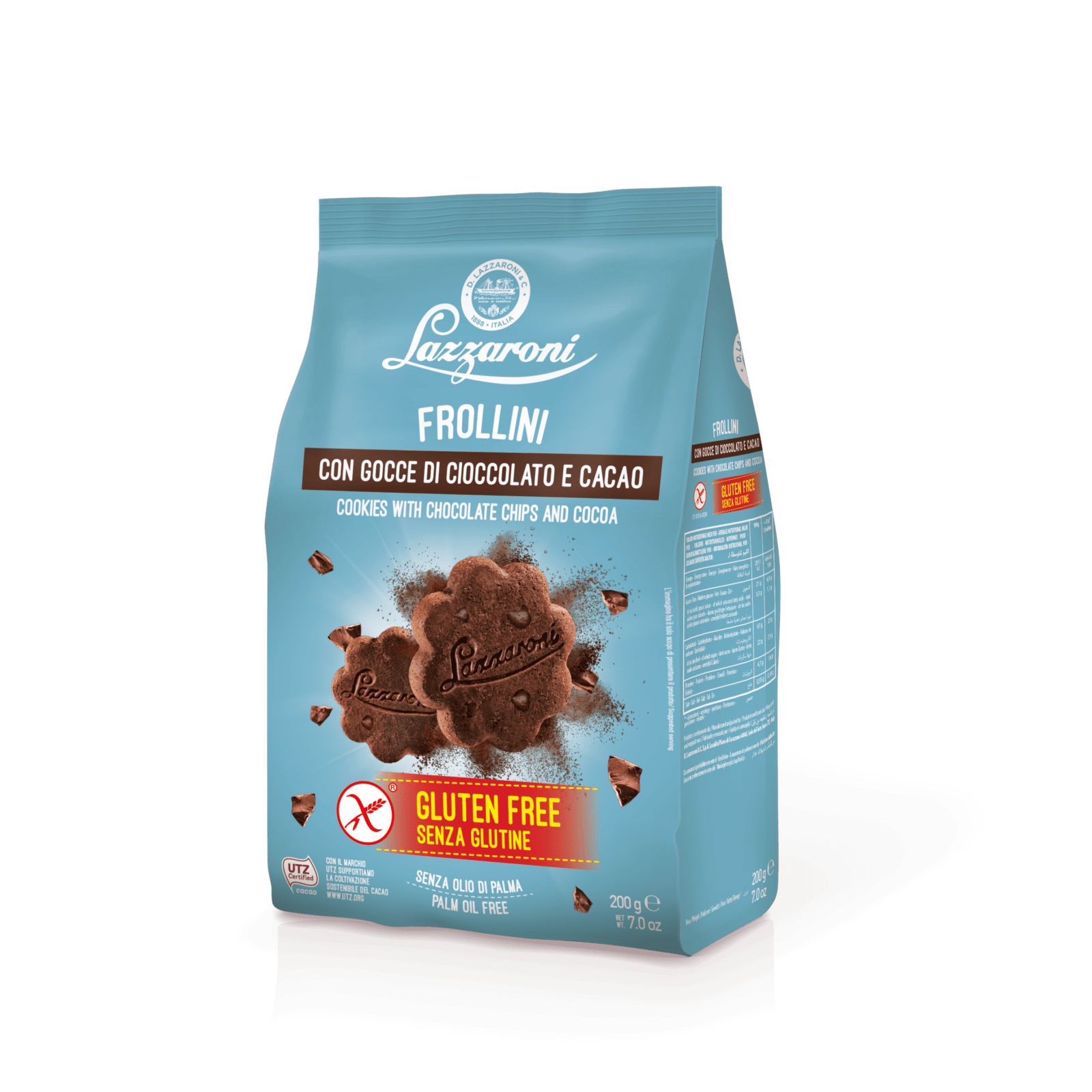 LAZZARONI ciastka kakaowe GLUTEN FREE 220 GR