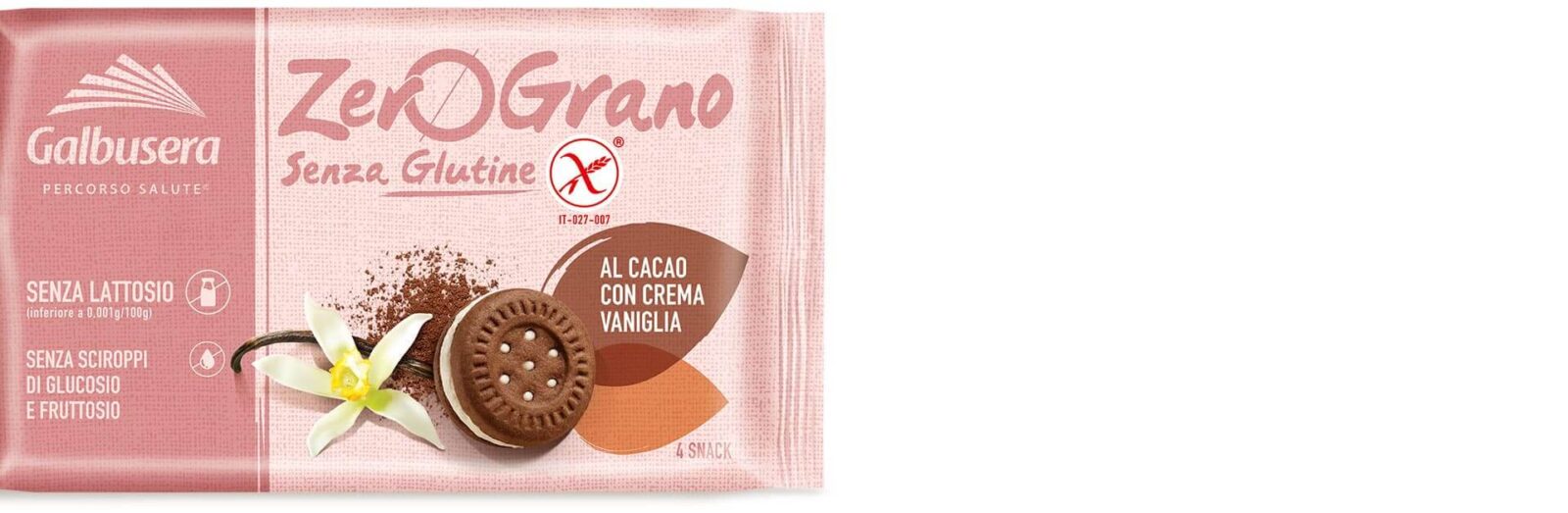 Ciastka z kakao i wanilia Zerograno Galbusera gluten free 160g