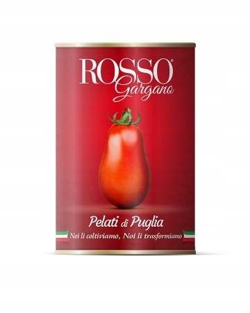 Pomidory całe bez skórki ROSSO GARGANO 400g